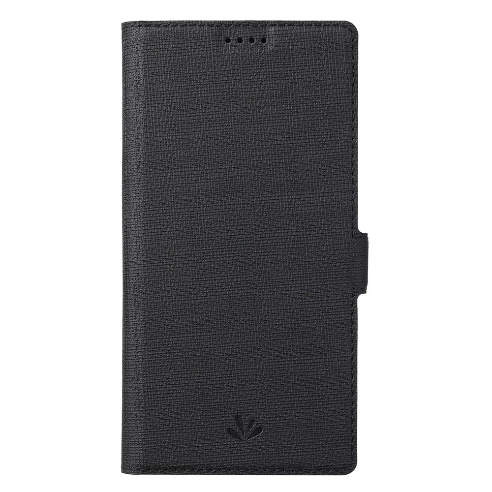 VILI DMK Series Wallet Leather Case for Samsung Galaxy S23 FE , Stand Cross Texture Phone Cover - Black - 7