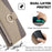 For iPhone 15 Plus Ring Holder Cell Phone Case PU Leather Wallet Stand Cover with Makeup Mirror / Shoulder Strap - Grey - 6