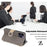 For iPhone 15 Plus Ring Holder Cell Phone Case PU Leather Wallet Stand Cover with Makeup Mirror / Shoulder Strap - Grey - 7