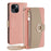 Crossbody Wallet Case for iPhone 15 , Ring Holder PU Leather Stand Phone Cover with Makeup Mirror / Shoulder Strap - Pink - 1