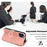 Crossbody Wallet Case for iPhone 15 , Ring Holder PU Leather Stand Phone Cover with Makeup Mirror / Shoulder Strap - Pink - 7