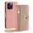 For iPhone 15 Pro Max PU Leather Wallet Case Stand Ring Holder Protective Phone Cover with Makeup Mirror / Shoulder Strap - Pink - 1
