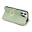 For iPhone 15 Pro PU Leather Ring Holder Phone Case Wallet Stand Full Protection Cover with Makeup Mirror / Shoulder Strap - Green - 4