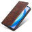 For iPhone 15 Pro Max Cowhide Texture Phone Cover PU Leather Stand Case with Card Slots - Black - 4