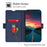 For iPhone 15 Pro Shockproof Card Slot Phone Case Phone Stand Cover TPU+PU Leather Shell - Blue - 2