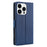 For iPhone 15 Pro Shockproof Card Slot Phone Case Phone Stand Cover TPU+PU Leather Shell - Blue - 7