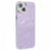For iPhone 15 TPU+PC Scratch Resistant Phone Cover IMD Shell Pattern Back Protector Case - Light Purple - 1