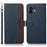 KHAZNEH For Nothing Phone (2) Anti-Scratch Phone Shell Litchi Texture Wallet Stand RFID Blocking PU Leather Case - Blue - 1