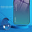 For Samsung Galaxy S23 FE Gradient Color Case Tempered Glass+PC+TPU Protective Phone Cover - Blue+Black - 3