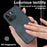 OLGE For iPhone 15 Pro Max PU Leather+TPU Back Case Scratch Resistant Protective Phone Cover - Blue - 3