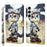 For Samsung Galaxy S23 FE PU Leather Phone Case Wallet Stand 3D Pattern Printing Folio Cover with Strap - Standing Cat - 1