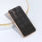 For Samsung Galaxy S23 FE Shockproof Grid Texture Phone Case Genuine Cowhide Leather+PC+TPU Electroplating Cover - Black - 2
