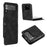 YX0040 For Samsung Galaxy Z Flip4 5G Phone Case PU Leather+PC Pattern Imprinted Cover - Black - 1