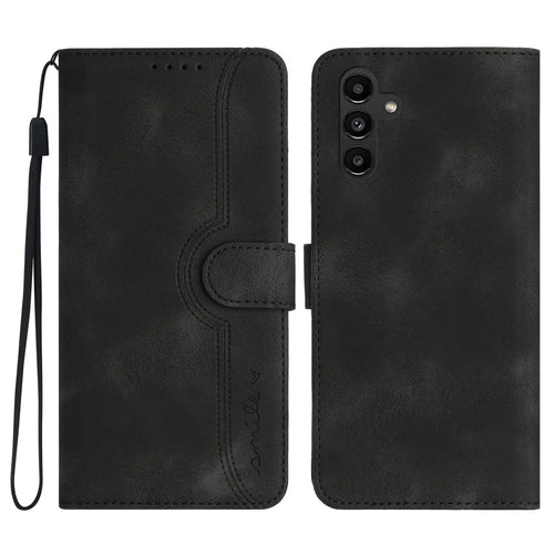 YX0030 For Samsung Galaxy S23 FE PU Leather Wallet Case Imprinted Stand Flip Phone Cover - Black - 1