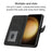 For Samsung Galaxy A24 4G (162.1mm) Phone Case with Strap Imprint PU Leather Wallet Stand Cover - Black - 3