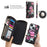 POLA Style 001 For iPhone 15 Detachable 2-in-1 Phone Case with Flower Pattern RFID Blocking PU Leather Wallet - Black - 7
