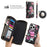 POLA Style 001 For iPhone 15 Pro Max Detachable Leather Wallet Case Flower Pattern RFID Blocking Phone Cover - Black - 7