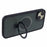 For iPhone 15 Plus Skin-touch Phone Case Kickstand Design TPU+PC+Magnet+Metal Shell Compatible with MagSafe - Black - 4