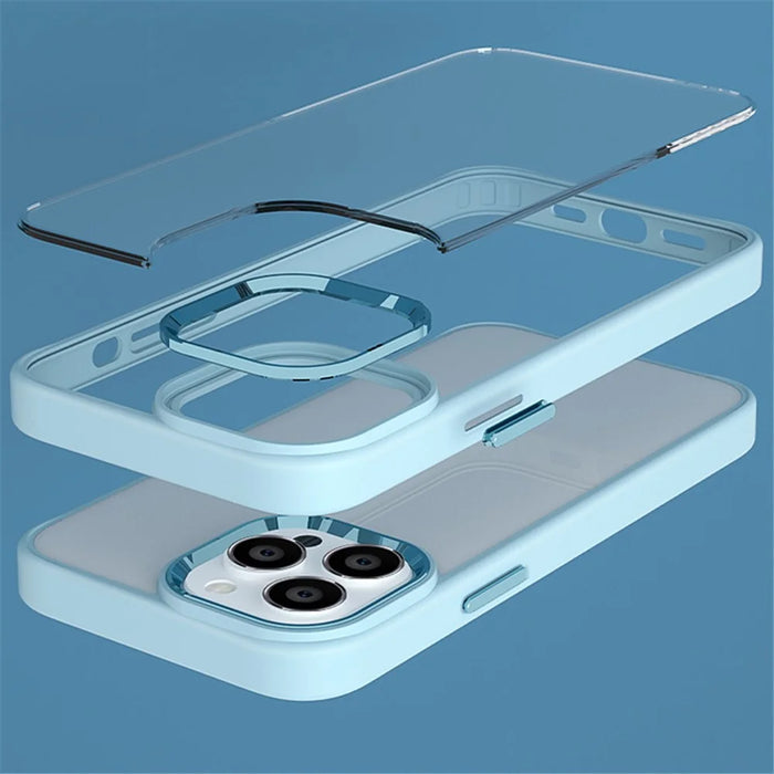 For iPhone 15 Pro Candy Color High Transparency TPU+PC Phone Case Skin-touch Anti-drop Back Cover - Dark Green - 3