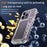 For iPhone 15 Anti-Scratch Phone Cover Clear PC + TPU Phone Case with Kickstand Card Holder - Transparent - 5