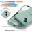 For iPhone 15 Plus Liquid Silicone Back Cover Ring Kickstand Phone Case with Wrist Rope - Cyan - 5