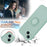 For iPhone 15 Plus Liquid Silicone Back Cover Ring Kickstand Phone Case with Wrist Rope - Cyan - 7