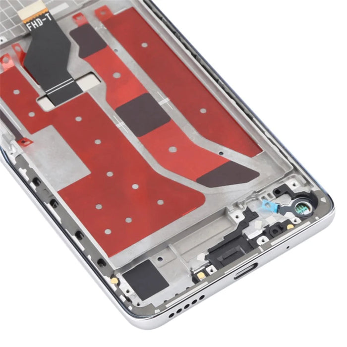 For Huawei nova 9 SE Grade C LCD Screen and Digitizer Assembly + Frame Replacement Part (without Logo) - Silver - 4