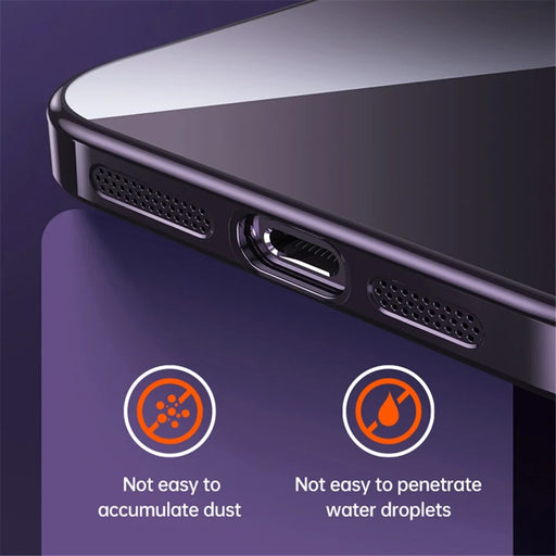 SULADA For iPhone 15 Drop Resistant Electroplating Straight Edge Clear Phone Case TPU Cover - Purple - 2