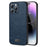 SULADA For iPhone 15 Pro Max PU Leather+TPU+PC Phone Case Shockproof Back Cover - Blue - 1