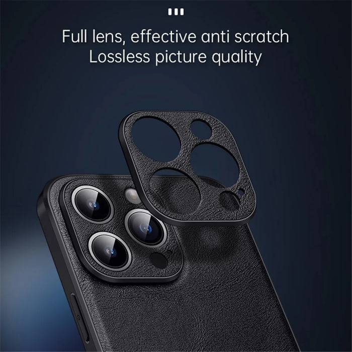 SULADA For iPhone 15 Pro Max PU Leather+TPU+PC Phone Case Shockproof Back Cover - Blue - 2