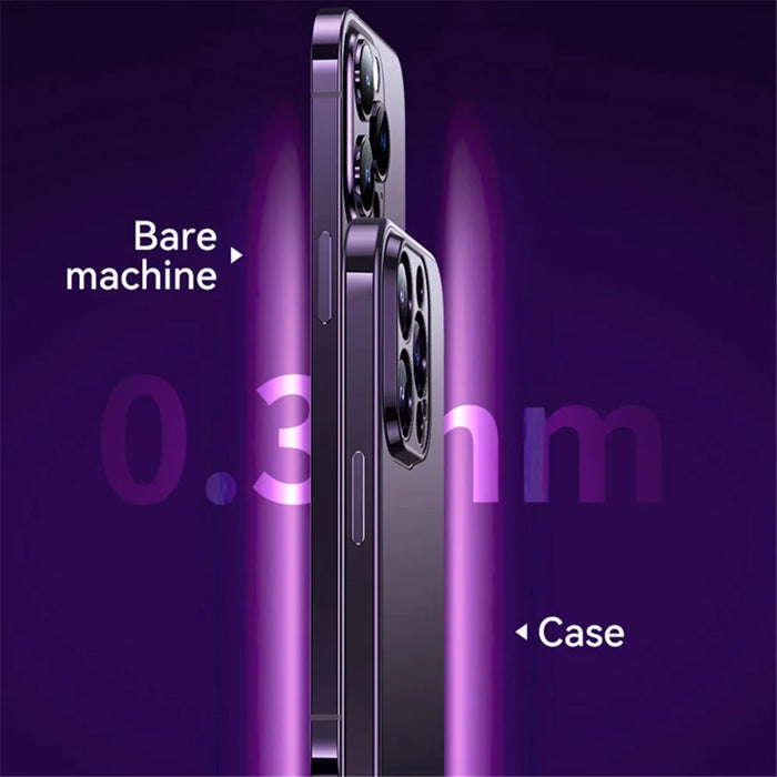 Protective TPU Case for iPhone 15 Pro Electroplating Anti-Scratch Phone Cover AG Matte Phone Case - Purple - 4