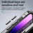 SULADA Crystal Steel Series TPU+Tempered Glass Clear Case for iPhone 15 Anti-Drop Protective Phone Shell - Transparent Blue - 4