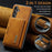 DG.MING M2 Series for Samsung Galaxy S23 FE Detachable Wallet Phone Case Kickstand Leather Coated TPU+PC Cover - Brown - 5