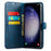 DG.MING for Samsung Galaxy S23 FE Detachable Phone Cover Split Leather Wallet Stand Phone Case - Blue - 2