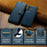 DG.MING for Samsung Galaxy S23 FE Detachable Phone Cover Split Leather Wallet Stand Phone Case - Blue - 5