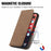 For iPhone 15 Plus Retro Skin-touch Leather Phone Case Folding Stand Cover with Card Slots - Brown - 4