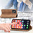 For iPhone 15 Pro Retro Shockproof Leather Stand Phone Case Skin-touch Card Holder Cover - Brown - 3