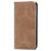 For iPhone 15 Pro Retro Shockproof Leather Stand Phone Case Skin-touch Card Holder Cover - Brown - 6