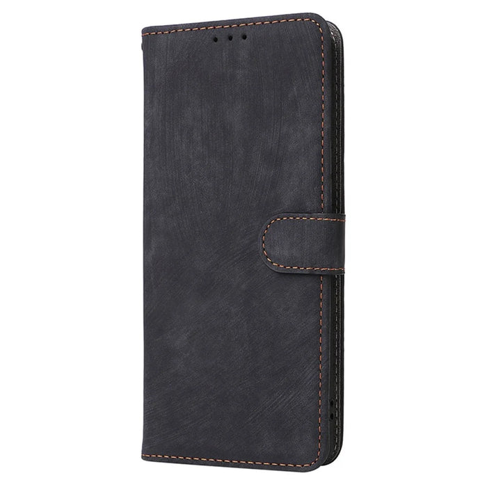 For TECNO Phantom X2 5G / X2 Pro 5G RFID Blocking Phone Case Folio Flip Leather Wallet Stand Cover with Strap - Black - 5