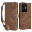 For OnePlus Nord CE3 5G / Oppo K11 5G RFID Blocking Cell Phone Case Leather Wallet Stand Cover with Strap - Brown - 1