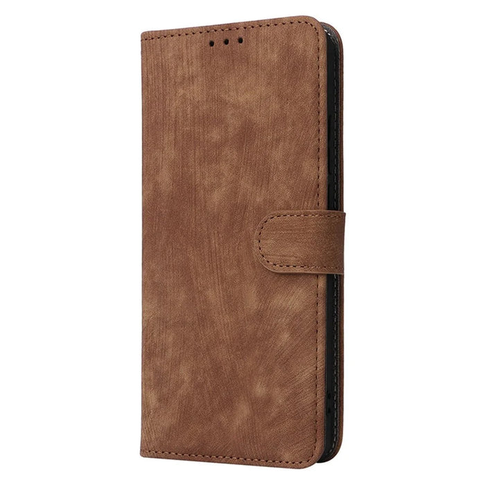 For OnePlus Nord CE3 5G / Oppo K11 5G RFID Blocking Cell Phone Case Leather Wallet Stand Cover with Strap - Brown - 5