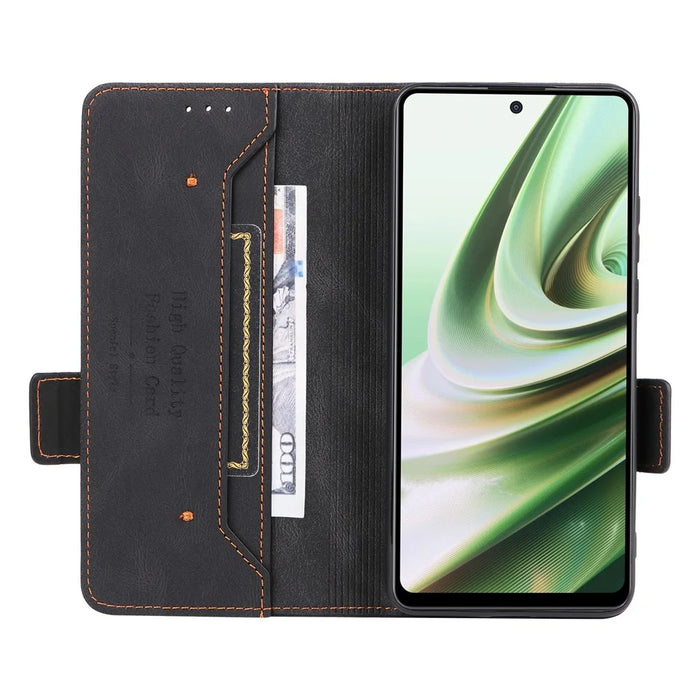 For OnePlus Nord CE3 5G Hardware Decor Phone Case PU Leather Wallet Stand Anti-drop Cover - Black - 2