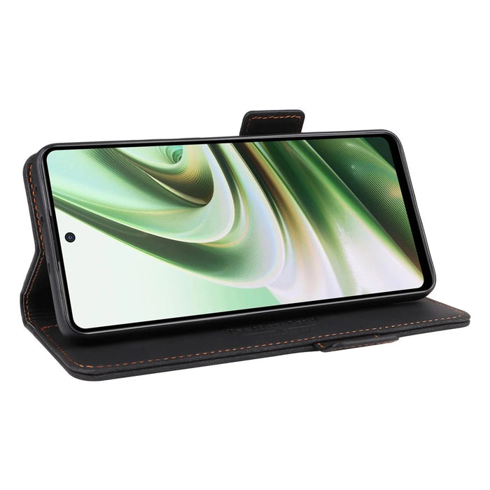 For OnePlus Nord CE3 5G Hardware Decor Phone Case PU Leather Wallet Stand Anti-drop Cover - Black - 3