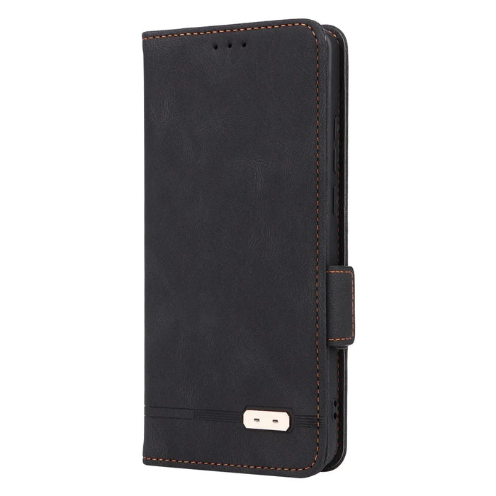 For OnePlus Nord CE3 5G Hardware Decor Phone Case PU Leather Wallet Stand Anti-drop Cover - Black - 6
