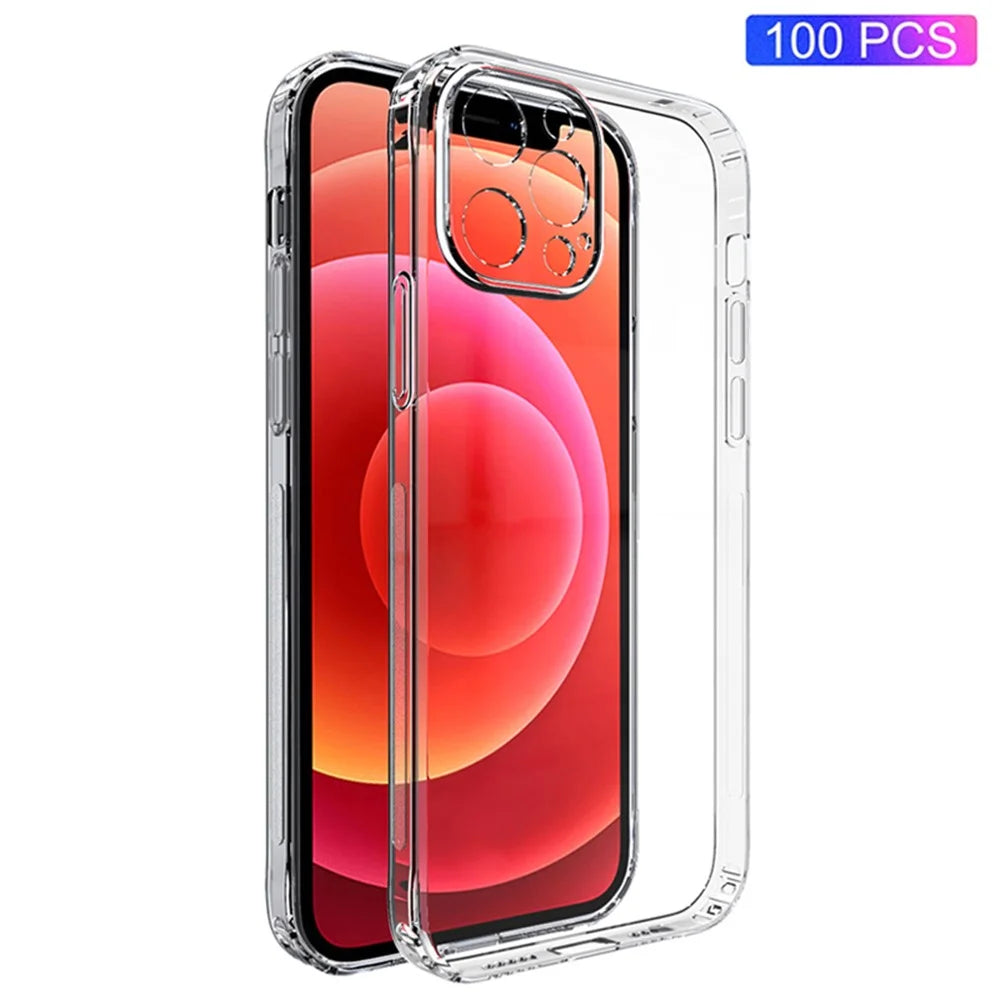 100PCS For iPhone 11 Pro Max Hard Plastic Phone Case HD Transparent Clear Cell Phone Shell Anti-Scratch Cover - 1
