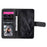 For Google Pixel 8 Pro Leather Case with 10 Card Holder Phone Cover Stand - Black - 3