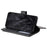 For Google Pixel 8 Pro Leather Case with 10 Card Holder Phone Cover Stand - Black - 4
