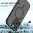 For iPhone 15 Pro Fall Protection Phone Case Compatible with MagSafe PC+TPU Matte Back Cover - Black - 3