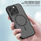 For iPhone 15 Pro Fall Protection Phone Case Compatible with MagSafe PC+TPU Matte Back Cover - Black - 4