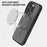 For iPhone 15 Pro Fall Protection Phone Case Compatible with MagSafe PC+TPU Matte Back Cover - Black - 6